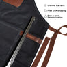 Personalized Waxed Canvas Apron for BBQ Masters