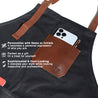 Personalized Waxed Canvas Apron for BBQ Masters
