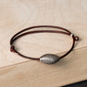 Adjustable Leather Bracelet with Handmade Sterling Silver