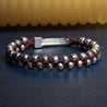 Hand-Braided Leather Bracelet with Handmade Sterling Silver