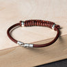 Hand-Braided Herringbone Leather Bracelet