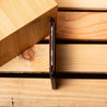 Top view of the black leather card wallet showing slim silhouette – ideal for front pocket carry