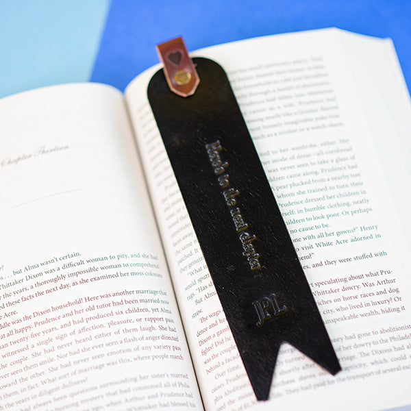 Personalized Leather Bookmark - Monogrammed Bookmarks – Clark & Taft