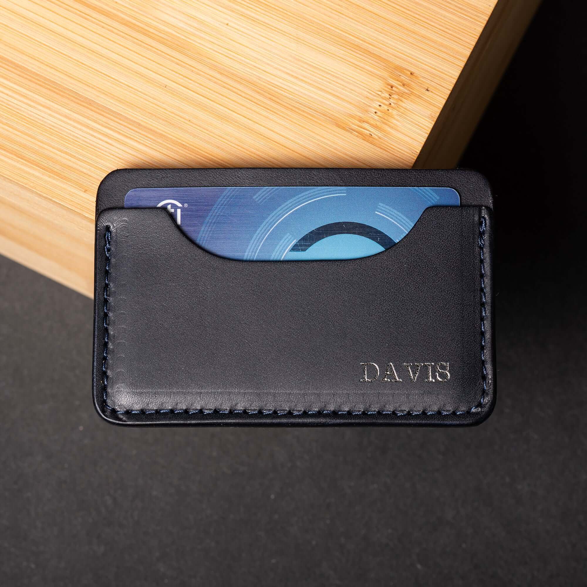 minimalist card sleeve Dark Brown Crazy Horse Minimalist Leather Wallet