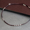 Thin Leather Necklace with Handmade Sterling Silver