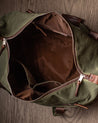 Interior of duffle bag showing the ample space and variety of pockets that can hold all of your clothes, kicks, and everything else in the most space-efficient, easy-to-find way.